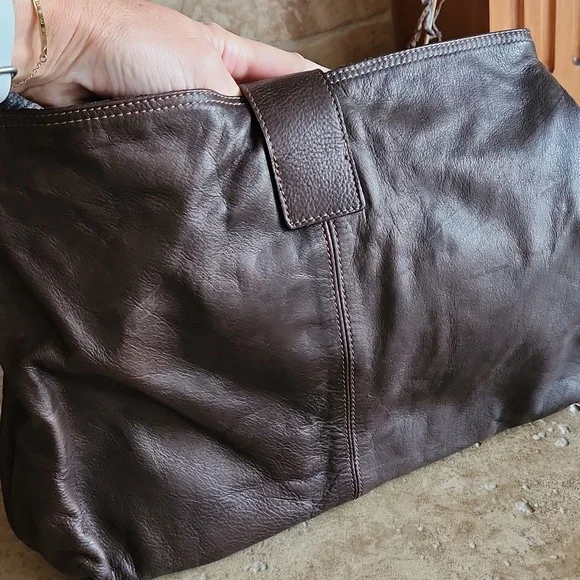 Sundance Made In Italy Brown Leather Shoulder Bag - Picture 7 of 12